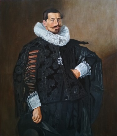 Copy of Frans Hals "Portrait of Jacob Olycan" (70x60cm)